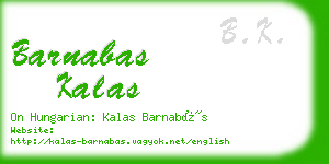 barnabas kalas business card